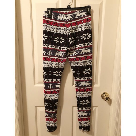 SIN Winter Fair Isle Lined Leggings - Picture 2 of 5